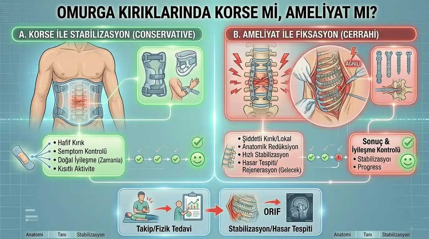 Omurga Kırıklarında Korse mi, Ameliyat mı Daha Güvenli?