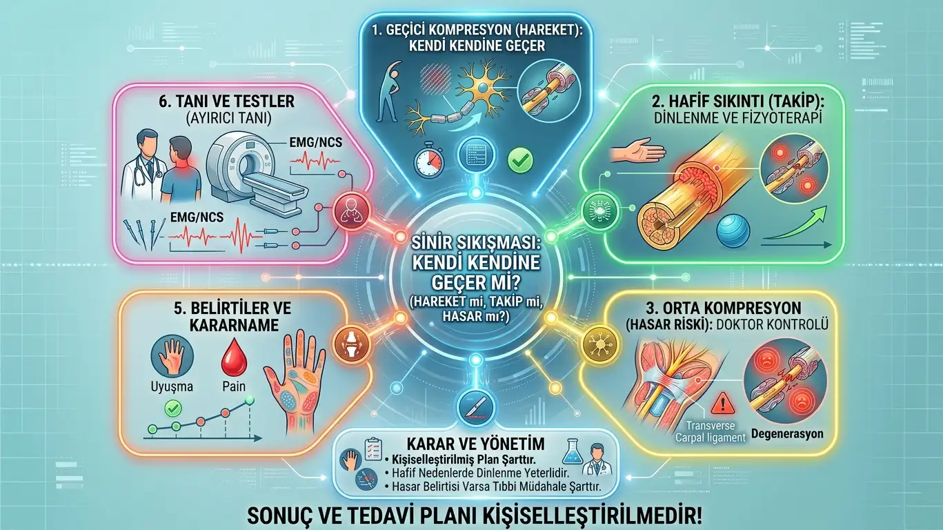 Sinir Sıkışması Kendi Kendine Geçer mi? Ne Zaman Ameliyat Gerekir?
